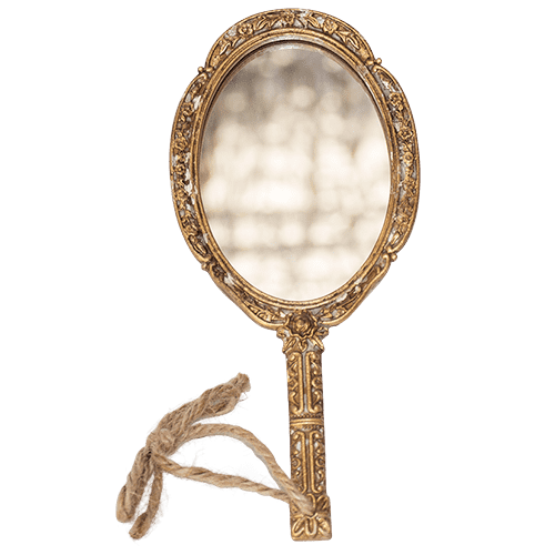 gold table mirror