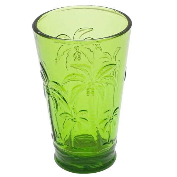 green glass tumbler